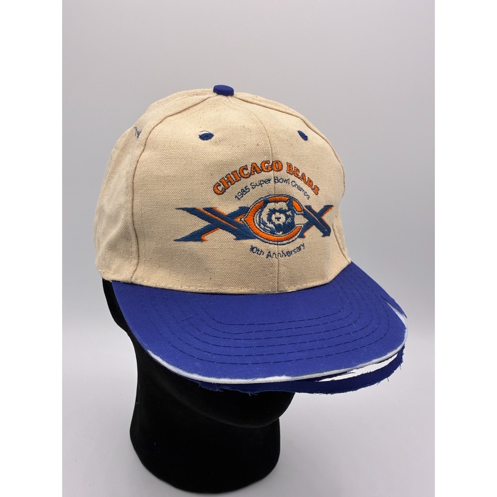Chicago Bears 1985 Super Bowl Champs 10th Anniv Hat AS-IS